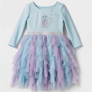Disney Frozen II Dress Girls 2T Elsa Princess Blue Purple Tulle Skirt Costume